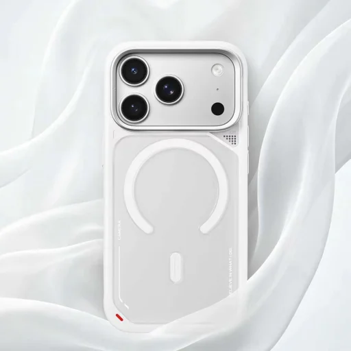  iPhone 18 Pro / iPhone 17 Pro cseresznyepiros Blueo matt, hőelvezető, MagSafe-kompatibilis tok kihajtható támasszal - 6