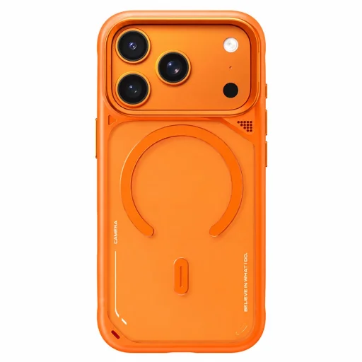  iPhone 18 Pro / iPhone 17 Pro narancssárga Blueo matt hőelvezető tok kihajtható állvánnyal, MagSafe-kompatibilis - 1