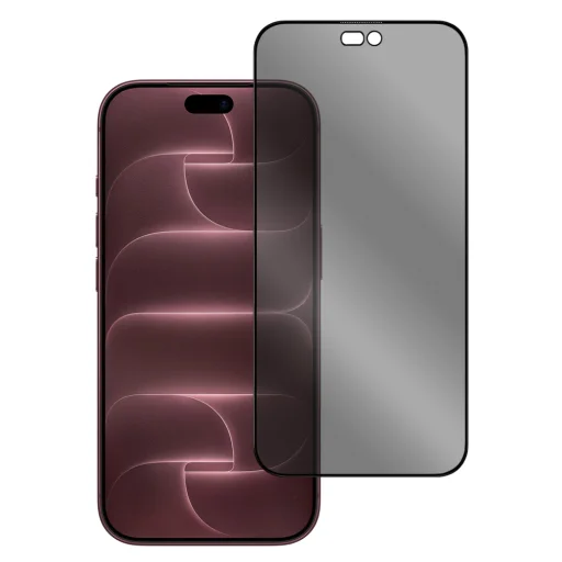  iPhone 18 Pro Max fekete Blueo betekintésgátló üvegfólia - 2