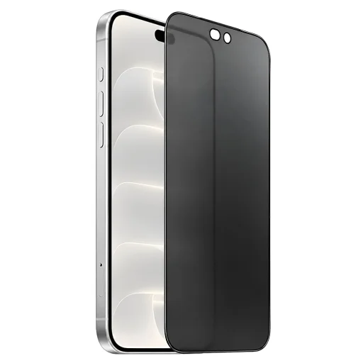  iPhone 18 Pro Blueo betekintésgátló kijelzővédő üvegfólia, matt fekete - 3