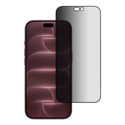  Apple iPhone 18 Pro Max Blueo AR betekintésvédő, 3D ívelt kijelzővédő üvegfólia – fekete - 2