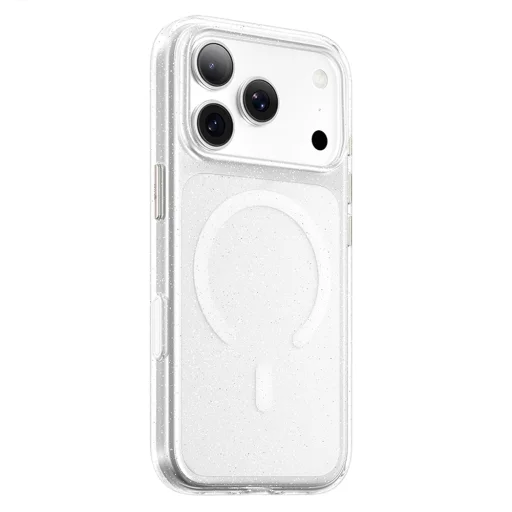  iPhone 18 Pro / iPhone 17 Pro Blueo Crystal Pro Anti-Drop MagSafe csillámos, átlátszó tok - 3