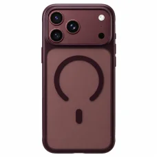  iPhone 18 Pro Max / iPhone 17 Pro Max cseresznyepiros Blueo bőrbarát, matt MagSafe tok