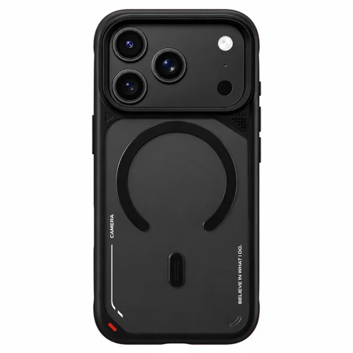  iPhone 18 Pro Max / iPhone 17 Pro Max Blueo matt hőelvezető MagSafe tok kihajtható támasszal – fekete - 1