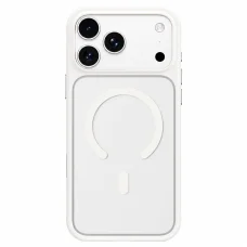  iPhone 18 Pro Max / iPhone 17 Pro Max fehér Blueo bőrbarát, matt, ütéscsillapító MagSafe tok