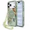  iPhone 18 Pro / iPhone 17 Pro Guess IML virágmintás MagSafe tok gyöngyös pánttal, zöld (GUHMP18LHFWBRCESN) thumbnail