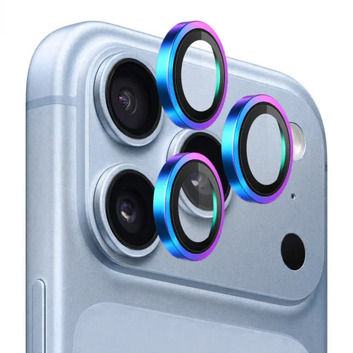  iPhone 18 Pro és iPhone 18 Pro Max Blueo Original színes fémkeretes kameralencse-védő üvegfólia - 1