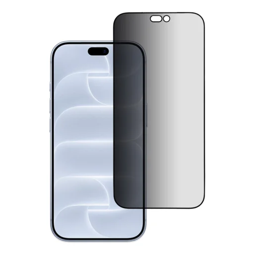  iPhone 18 Pro Blueo prémium 9H zafír betekintésgátló kijelzővédő üvegfólia felhelyezővel - 2