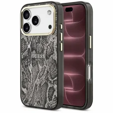  iPhone 18 Pro Max / iPhone 17 Pro Max Guess pitonmintás MagSafe tok, fekete (GUHMP18XHIMPYGK)