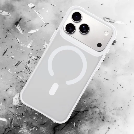  iPhone 18 Pro Max és iPhone 17 Pro Max 3mk Smoke MagCase fehér tok - 6