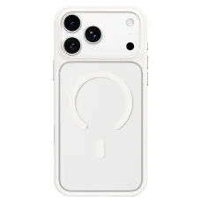  iPhone 18 Pro / iPhone 17 Pro Blueo bőrbarát, matt MagSafe ütésvédő tok, fehér