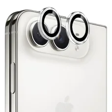  iPhone Duo Blueo fémkeretes kameralencse-védő üvegfólia, átlátszó