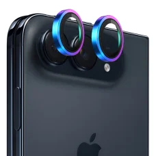  iPhone Duo Blueo Original fémkeretes, színes kameralencse-védő üvegfólia