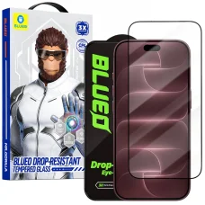  iPhone 18 Pro Max / iPhone 17 Pro Max / iPhone 16 Pro Max Blueo leejtésálló edzett üvegfólia, fekete