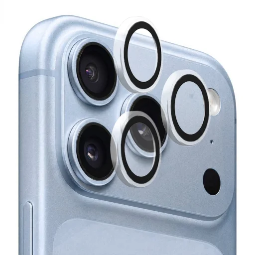  iPhone 18 Pro / iPhone 18 Pro Max átlátszó Blueo fémkeretes kameralencse-védő üvegfólia - 1