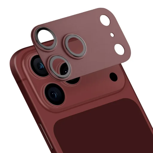  Apple iPhone 18 Pro Max sötét cseresznyeszínű OBAL:ME kamerasziget- és lencsevédő - 1