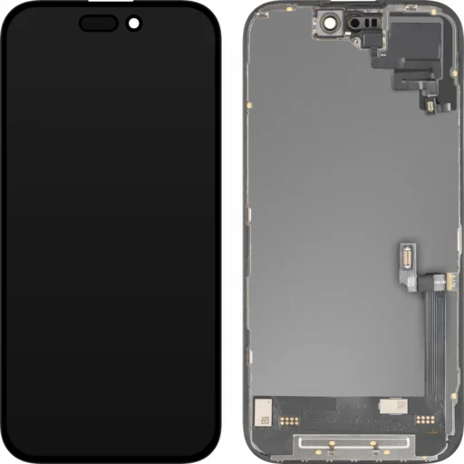  Apple iPhone 16 MP utángyártott puha OLED kijelzőmodul közelség- és fényérzékelővel, fekete - 2