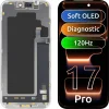  Apple iPhone 17 Pro MP kijelzőmodul, rugalmas OLED, FHD, 120 Hz, diagnosztikai változat, fekete thumbnail