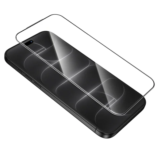  iPhone 16 Pro Max edzett üveg – Borofone BF11 Armor Shield, teljes kijelzős HD - 5
