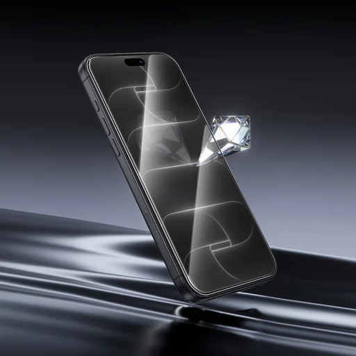  iPhone 16 Pro Max edzett üveg – Borofone BF11 Armor Shield, teljes kijelzős HD - 9