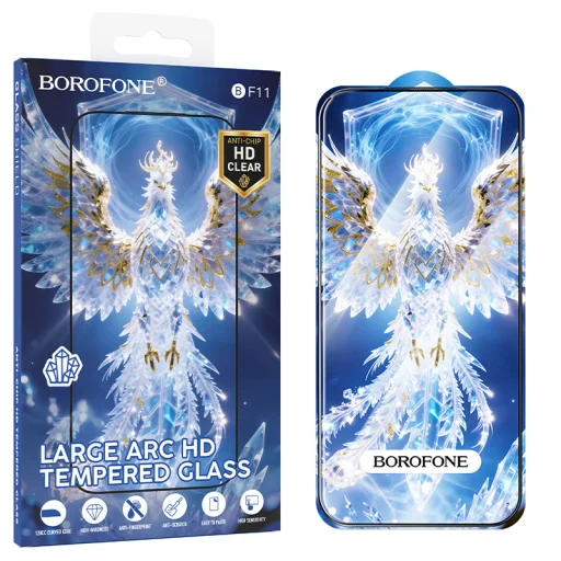  iPhone 16 Pro Max edzett üveg – Borofone BF11 Armor Shield, teljes kijelzős HD - 1