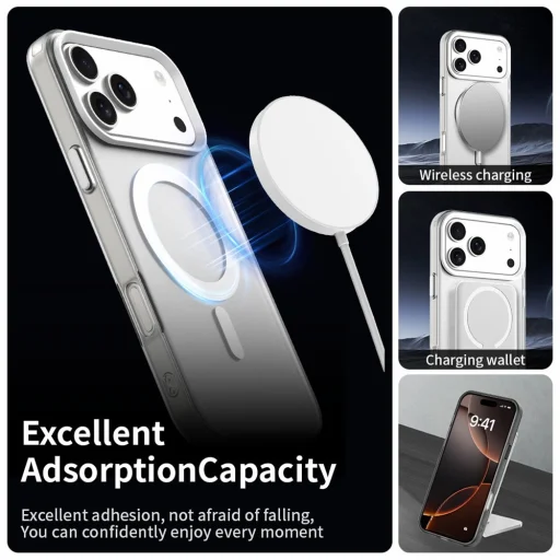  iPhone 18 Pro Max / iPhone 17 Pro Max fehér mágneses hibrid tok - 2
