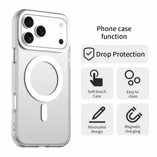  iPhone 18 Pro Max / iPhone 17 Pro Max fehér mágneses hibrid tok - 5