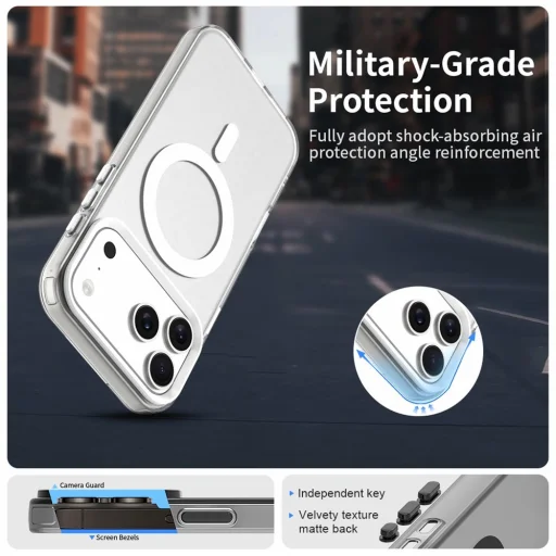  iPhone 18 Pro Max / iPhone 17 Pro Max fehér mágneses hibrid tok - 7