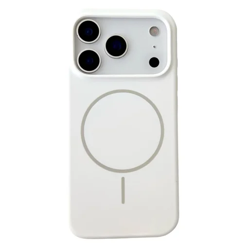  iPhone 18 Pro / iPhone 17 Pro fehér mágneses folyékony szilikon tok - 1