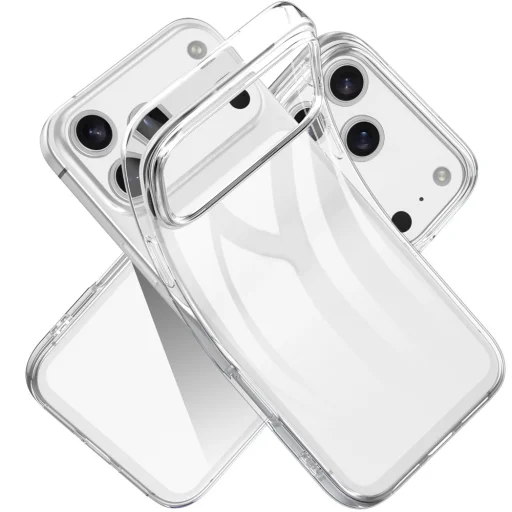  iPhone 18 Pro / iPhone 17 Pro TPU tok – átlátszó, ujjlenyomatálló - 3