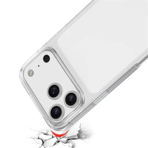  iPhone 18 Pro / iPhone 17 Pro TPU tok – átlátszó, ujjlenyomatálló - 7