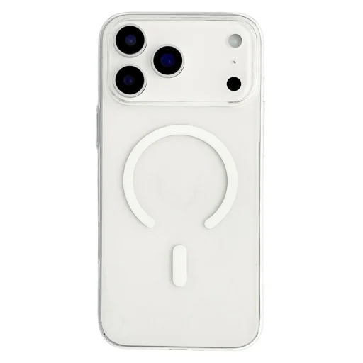  iPhone 18 Pro / iPhone 17 Pro MagSafe-kompatibilis PC tok, átlátszó fehér - 1