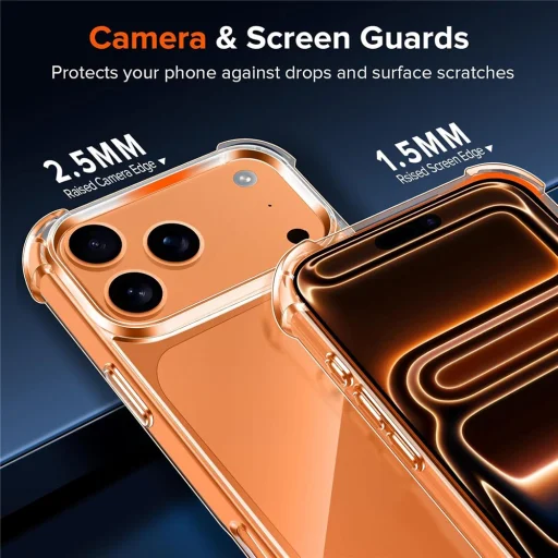  iPhone 18 Pro Max / 17 Pro Max átlátszó hibrid akril- és TPU-tok kameravédelemmel - 2