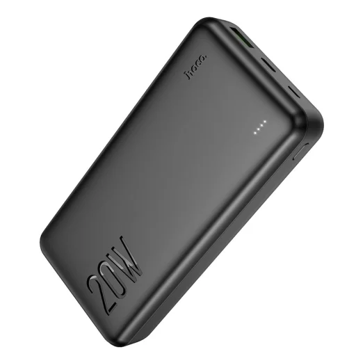 HOCO J87A Tracker 20 000 mAh külső akkumulátor, PD, QC3.0, 20 W, 3 A, fekete - 1