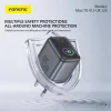 FONENG MAX70-EU GaN PD 45 W-os hálózati töltő TFT-kijelzővel és USB-C–USB-C kábellel, fekete thumbnail