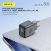 FONENG MAX70-EU GaN PD 45 W-os hálózati töltő TFT-kijelzővel és USB-C–USB-C kábellel, fekete thumbnail