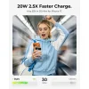 Veger Fuerza 10 (W1212B) 10 000 mAh-s külső akkumulátor beépített kábelekkel, 20 W, fehér thumbnail
