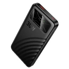 Hoco Q42 10 000 mAh-s, 30 W-os külső akkumulátor, fekete