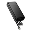 Hoco J163A 20 000 mAh külső akkumulátor négy beépített kábellel, fekete thumbnail