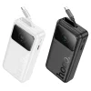 Hoco Q41 20 000 mAh külső akkumulátor behúzható USB-C kábellel, 22,5 W, fehér thumbnail