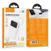 Hoco Q41 20 000 mAh külső akkumulátor behúzható USB-C kábellel, 22,5 W, fehér thumbnail