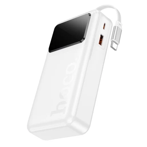 Hoco Q41 20 000 mAh külső akkumulátor behúzható USB-C kábellel, 22,5 W, fehér - 1