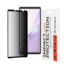  Sony Xperia 10 VIII fekete Techsuit 111D betekintésgátló edzett üvegfólia