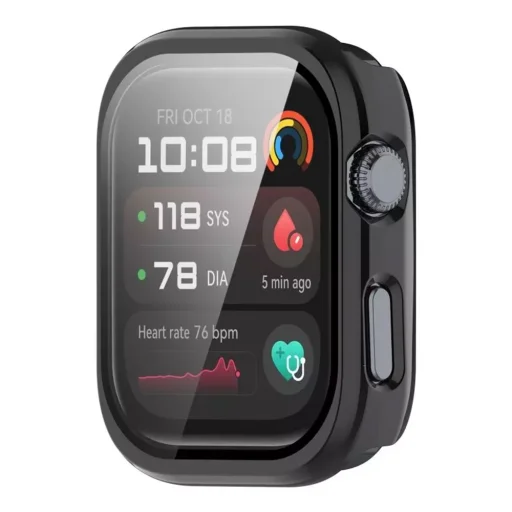  Huawei Watch D2-höz való Techsuit Defense360 Pro fekete tok kijelzővédő fóliával - 3