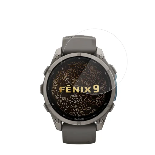  Garmin Fenix 9 43 mm és Garmin Fenix 9 Pro 43 mm órához való Techsuit Nano Flex fekete kijelzővédő üvegfólia, 2 darabos - 2