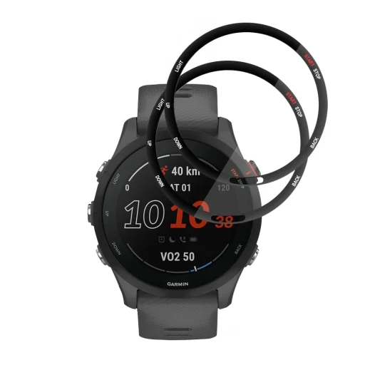  Garmin Forerunner 255 / Forerunner 255 Music fekete Techsuit Nano Flex üvegfólia, 2 db - 2