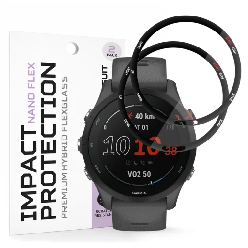  Garmin Forerunner 255 / Forerunner 255 Music fekete Techsuit Nano Flex üvegfólia, 2 db - 1