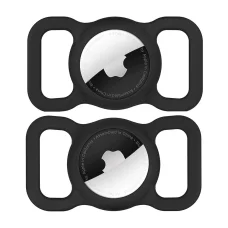 Wozinsky WEA-01 fekete szilikon tok Apple AirTaghez, kutya- vagy macskanyakörvre
