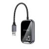Acefast QC1 vezeték nélküli CarPlay és Android Auto autós adapter, fémes szürke thumbnail