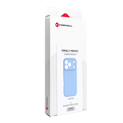  iPhone 18 Pro / iPhone 17 Pro világoskék Forcell F-Protect Rubber Premium MagSafe-kompatibilis tok - 6